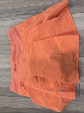 lululemon athletica Coral Orange Athletic Skort